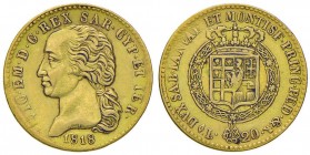 Vittorio Emanuele I (1814-1821) 20 Lire 1818 – Nomisma 510 AU R Modesti depositi
BB