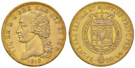 Vittorio Emanuele I (1814-1821) 20 Lire 1819 – Nomisma 511 AU R
BB+