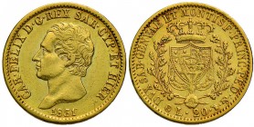 Carlo Felice (1821-1831) 20 Lire 1831 T senza punto dopo REX – Nomisma 555 AU R Leggermente lucidato ma bell’esemplare, l’1 sembra riconiato su 0, pra...