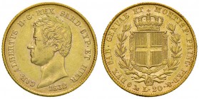 Carlo Alberto (1831-1849) 20 Lire 1832 G rigato – Nomisma 639 AU R
BB/BB+