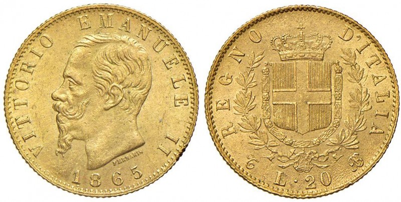 REGNO D’ITALIA Vittorio Emanuele II (1861-1878) 20 Lire 1865 T – Nomisma 852 AU ...