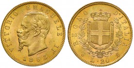 Vittorio Emanuele II (1861-1878) 20 Lire 1863 T – Nomisma 850 AU Conservazione eccezionale
FDC