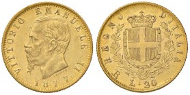 Vittorio Emanuele II (1861-1878) 20 Lire 1877 R – Nomisma 867 AU
qSPL