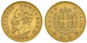 Vittorio Emanuele II (1861-1878) 5 Lire 1863 T – Nomisma 875 AU R
qSPL