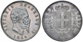 Vittorio Emanuele II (1861-1878) 5 Lire 1864 N – Nomisma 881 AG R
BB+
