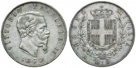 Vittorio Emanuele II (1861-1878) 5 Lire 1872 R – Nomisma 893; Pag. 495 AG RR
BB