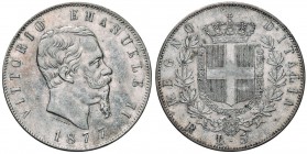 Vittorio Emanuele II (1861-1878) 5 Lire 1877 R – Nomisma 901 AG
SPL