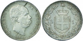 Umberto I (1878-1900) Lira 1887 – Nomisma 1007 AG Minimi segnetti da contatto sui bei fondi lucenti
FDC