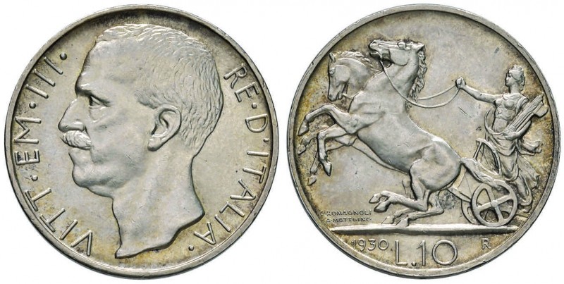 Vittorio Emanuele II (1861-1878) 10 Lire 1930 – Nomisma 1116 AG Graffio al R/
S...