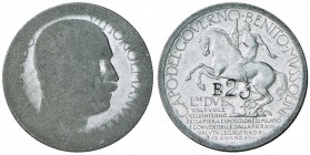 Vittorio Emanuele III (1900-1946) 2 Lire 1928 Fiera di Milano – AL (g 4,16) RRR Contromarcato B23 al R/ e col D/ quasi completamente liscio sicurament...