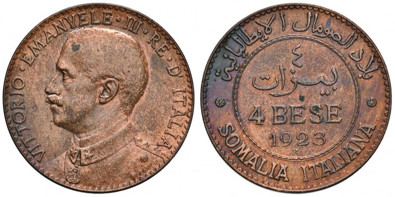 Vittorio Emanuele III (1900-1946) Somalia - 4 Bese 1923 – Nomisma 1433 CU Piccol...