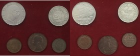 Lotto di cinque monete del Regno d’Italia come da foto
BB-SPL