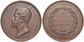 Vittorio Emanuele II (1861-1878) Medaglia 1862 Esposizione internazionale di Londra – Opus: Ferraris – AE (g 104 – Ø 55 mm)
SPL/SPL+