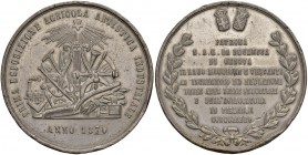 Medaglie dei Savoia Medaglia 1870 Pallanza. prima esposizione agricola artistica industriale – MA (g 38,28 – Ø 46 mm) Diffusi colpi al bordo
BB