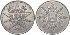 Medaglie dei Savoia Medaglia 1884 Esposizione di Torino – MA (g 136 – 80 mm) Colpi al bordo, graffi al R/
qBB/BB