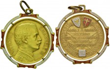SAVOIA Medaglia 3 Novembre 1918 Liberazione di Trento e Trieste – AU (g 15,33 – Ø 28 mm) RRR In bellissima montatura d’epoca con smalti
SPL