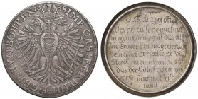 GERMANIA Augsburg Tallero 1638 – Dav. 5037 AG (g 13,72) Moneta a scatola. All’interno scritta e ritratto incisi.
BB+