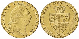 INGHILTERRA Giorgio III (1760-1820) Ghinea 1797 – S. 3729 AU (g 8,43) Graffi nel campo del R/ e del D/, bel metallo brillante
SPL+