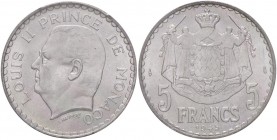 MONACO Luigi II (1922-1949) 5 Franchi 1945 – Gad. 135 In slab PCGS MS66 251426.66/36352275
FDC