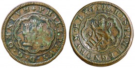 SPAGNA Felipe II (1586-1598) 4 Maravedis 1598 Segovia (resello) – AE (g 6,05)
BB+