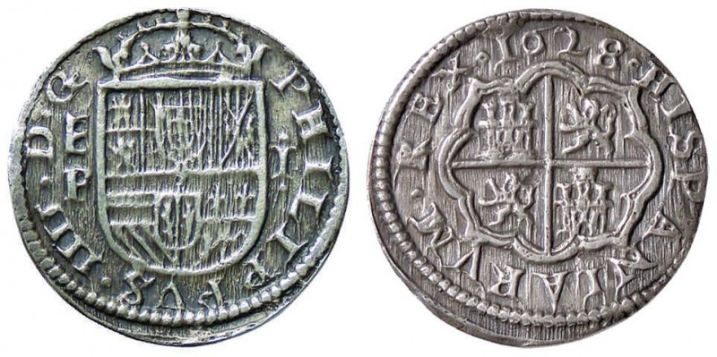 SPAGNA Felipe IV (1621-1665) Real 1628 Segovia P-I – Cal. 1081 AG (g 2,72)
qSPL...