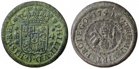 SPAGNA Felipe V (1700-1746) 4 Maravedis 1741 Segovia – Cal. 1990 AE (g 6,30)
qSPL