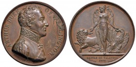 MEDAGLIE NAPOLEONICHE - INGHILTERRA Medaglia 1809 ARTHUR DUKE OF WELLINGTON. BATTLE OF TALAVERA – Opus: Donnadio, La Fitte, Mudie – AE (g 36,52 – 40 m...