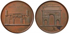 NAPOLEONICHE Napoleone Imperatore (1804-1814) Medaglia 1809 L’EMEPEREUR PART DE PARIS / L’EMEPEREUR ENTRE A VIENNE – Opus: Andrieu e Denon AE (g 26,31...