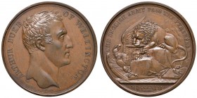 MEDAGLIE NAPOLEONICHE – INGHILTERRA - Medaglia 1813 ARTHUR DUKE OF WELLINGTON. THE ENGLISH ARMY PASS THE PYRENÉES – Opus: Brenet, Mudie -AE (g 38,28 –...