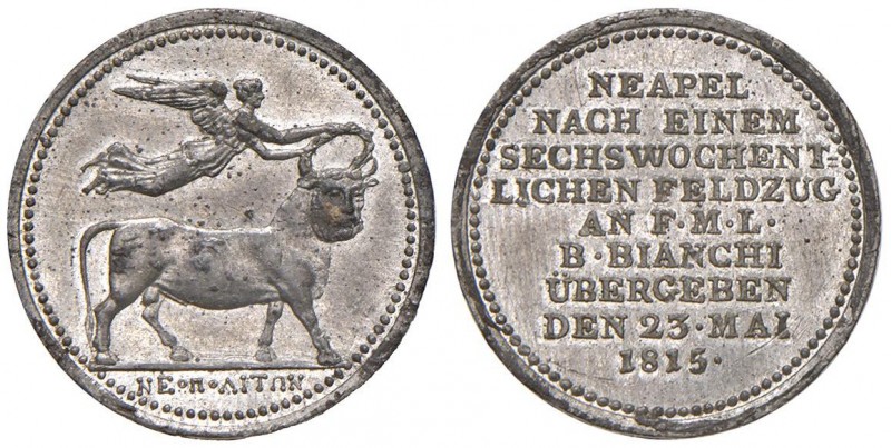 MEDAGLIE NAPOLEONICHE Medaglia 1815 Per la marcia degli Austriaci sulle tre stra...