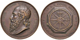 Serie degli uomini illustri del Regno delle Due Sicilie – Flavio Gioia – Medaglia 1830 – Opus: Catenacci, Arnaud – AE (g 50,35 – Ø 42 mm) Minimi segne...