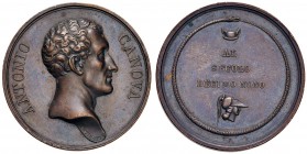 Antonio Canova (1757-1822) Medaglia 1817 Al secolo decimo nono – Opus: Putinati – AE (g 24,30 – Ø 34 mm) Colpetto al bordo
SPL