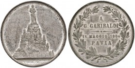 PAVIA Medaglia 1884 A G. Garibaldi – Opus: Broggi – MA (g 20,68 – Ø 38 mm) Segnetti
BB/SPL