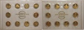 Medaglie della serie 1972 Marenghi del Sole – Lotto di 10 pezzi del valore 20 marenghi in copertina originale – AU (circa 10 grammi l’uno) Serie prodo...