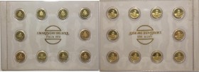 Medaglie della serie 1972 Marenghi del Sole – Lotto di 10 pezzi del valore 10 marenghi in copertina originale – AU (circa 5 grammi l’uno) Serie prodot...