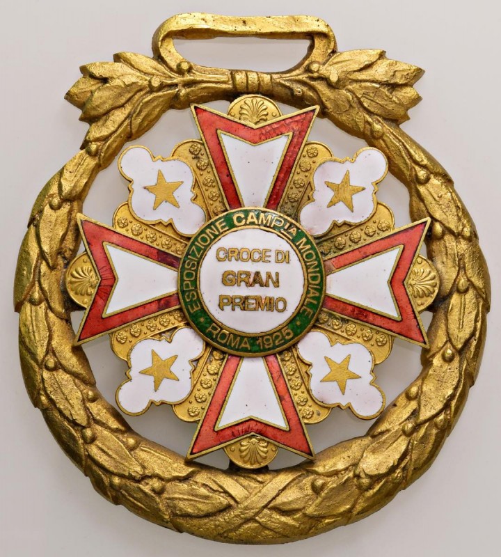 DECORAZIONI Croce Gran Premio 1925 Esposizione campionaria mondiale. Roma – MD c...