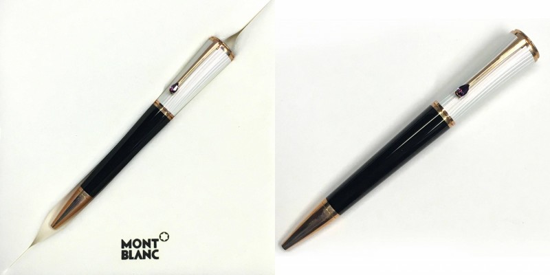 MONTBLANC Penna a sfera – Modello Ingrid Bergman. Edizione La Donna – Clip placc...