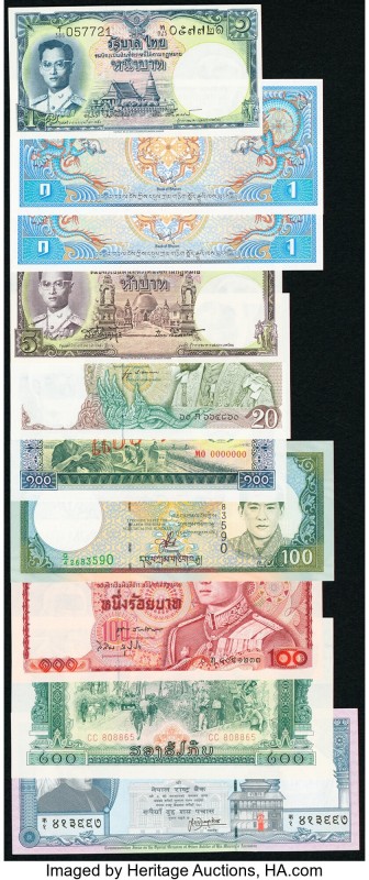 Bhutan, Indonesia, Thailand and More Group Lot of 18 Examples Crisp Uncirculated...