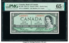 Canada Bank of Canada $1 1954 Pick 66b BC-29b "Devil's Face" PMG Gem Uncirculated 65 EPQ. 

HID09801242017

© 2020 Heritage Auctions | All Rights Rese...