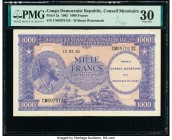 Congo Democratic Republic Conseil Monetaire de la Republique du Congo 1000 Francs 1962 Pick 2a PMG Very Fine 30. 

HID09801242017

© 2020 Heritage Auc...