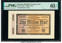 Germany Republic Treasury 1 Million Mark 25.7.1923 Pick 93 PMG Gem Uncirculated 65 EPQ. 

HID09801242017

© 2020 Heritage Auctions | All Rights Reserv...