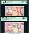 Gibraltar Government of Gibraltar 10; 20 Pounds 1.7.1995 Pick 26a; 27a Two Examples PCGS Superb Gem New 68PPQ (2). 

HID09801242017

© 2020 Heritage A...