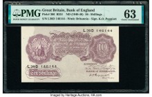Great Britain Bank of England 10 Shillings ND (1940-48) Pick 366 PMG Choice Uncirculated 63. Minor stains. 

HID09801242017

© 2020 Heritage Auctions ...