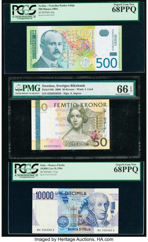 Great Britain, Italy, Romania, Serbia & Sweden Group Lot of 5 Graded Examples PC...