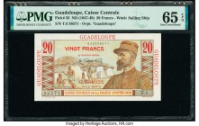 Guadeloupe Caisse Centrale de la France d'Outre-Mer 20 Francs ND (1947-49) Pick 33 PMG Gem Uncirculated 65 EPQ. 

HID09801242017

© 2020 Heritage Auct...
