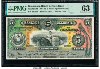 Guatemala Banco de Occidente en Quezaltenango 5 Pesos 1.8.1916 Pick S176b PMG Choice Uncirculated 63. 

HID09801242017

© 2020 Heritage Auctions | All...