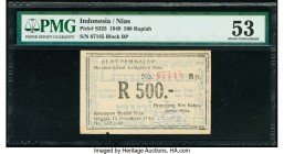 Indonesia Republic Regionals 500 Rupiah 12.11.1949 Pick S325 PMG About Uncirculated 53. Third party grading company mentions a small tear.

HID0980124...