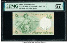 Israel Bank of Israel 1/2 Lira 1958 / 5718 Pick 29a PMG Superb Gem Unc 67 EPQ. 

HID09801242017

© 2020 Heritage Auctions | All Rights Reserved