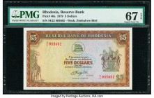 Rhodesia Reserve Bank of Rhodesia 5 Dollars 15.5.1979 Pick 40a PMG Superb Gem Unc 67 EPQ. 

HID09801242017

© 2020 Heritage Auctions | All Rights Rese...