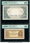 Romania Banca Nationala 1000 Lei 10.9.1941 Pick 52a PMG Choice Uncirculated 64 EPQ; Yugoslavia National Bank 500 Dinara 1.5.1946 Pick 66b PMG Choice U...